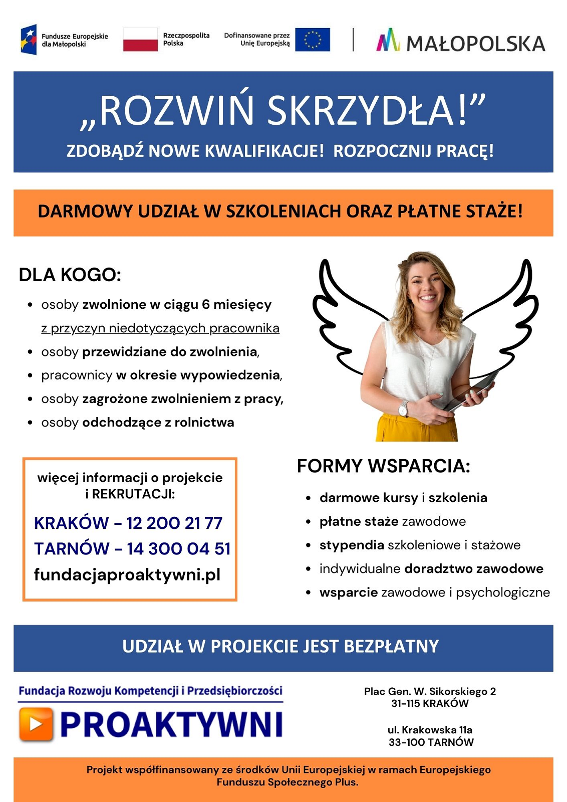Zdjęcie artykułu Informacja o projekcie Rozwiń SKRZYDŁA!”