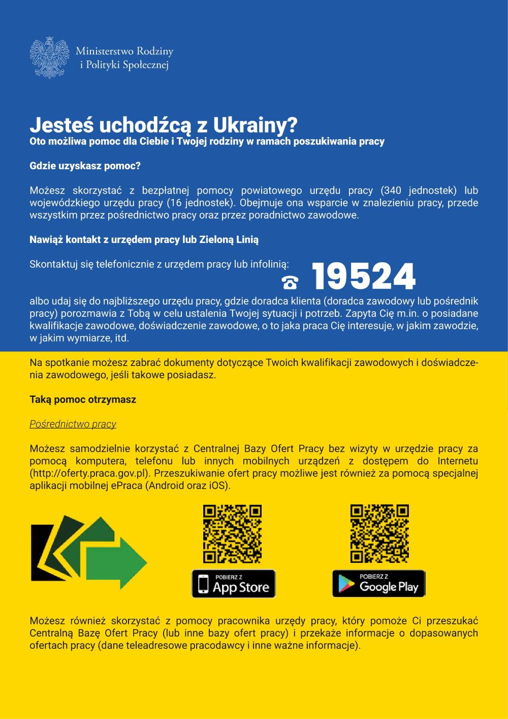 Zdjęcie galerii artykułu:  - Jesteś uchodźcą z Ukrainy - PL - ulotka w języku polskim_5.05.22-1.jpg