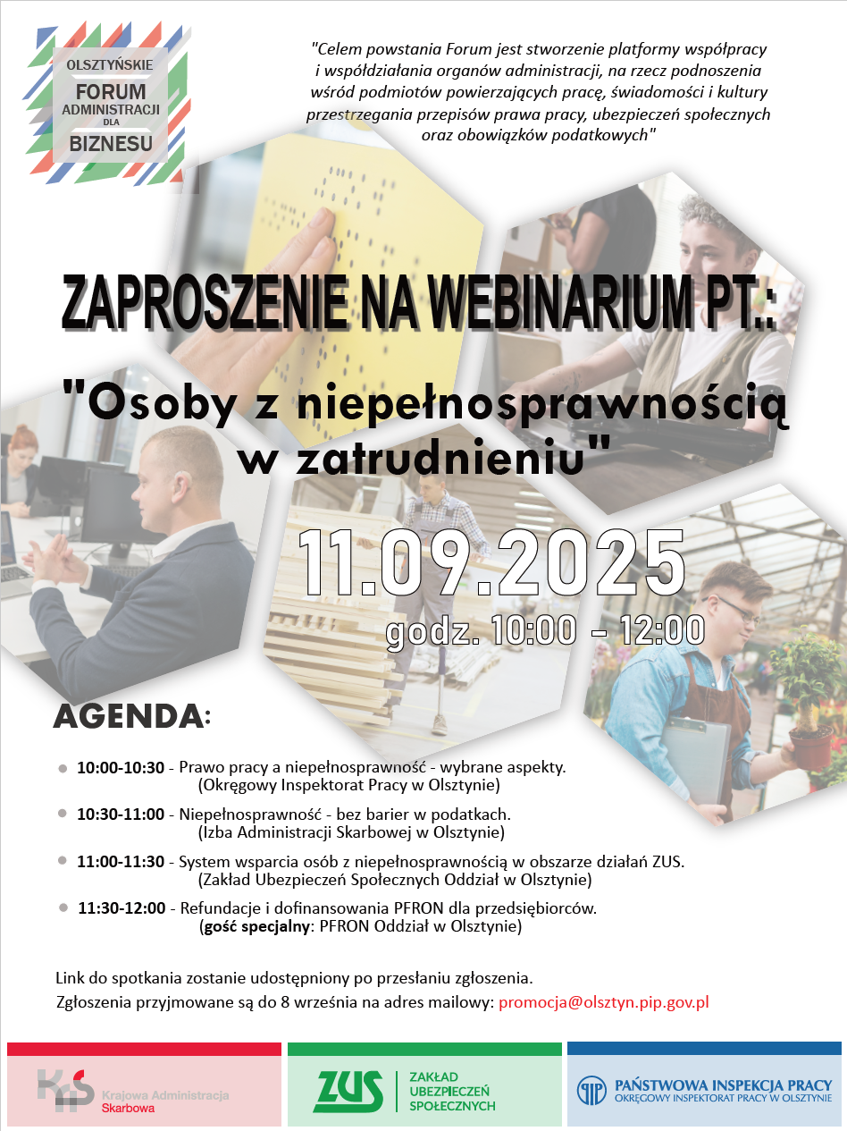 Plakat - Osoby z niepełnosprawnością w zatrudnieniu